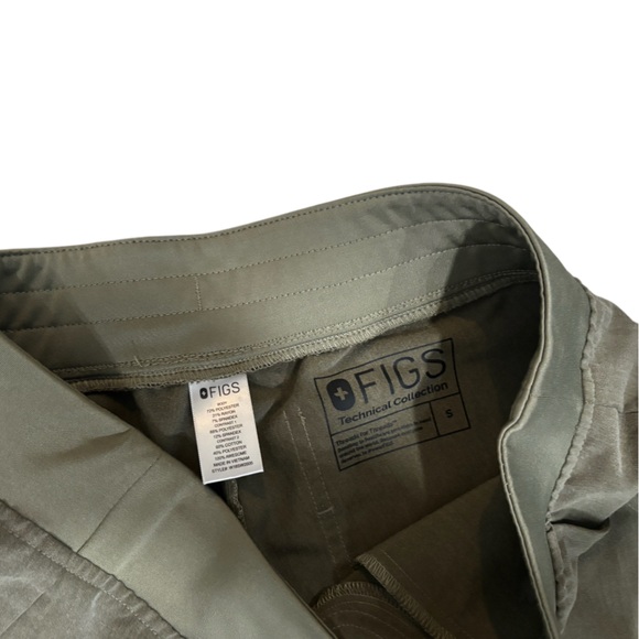 Figs Joggers Scrub Pants Womens Small Green Zamora Technical Collection Pull On - Picture 3 of 5